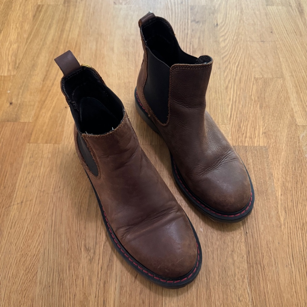 Cruza Tendencia 39 Brown Leather Pull On Chelsea Boots Made in Portugal